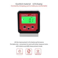 GemRed Level Box Angle Gauge Digital Angle Finder Inclinometer Level Gauge Magnetic Base Aluminum alloy