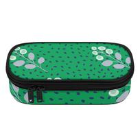 Pencil Bag Large Capacity Zipper Closure Strong Polyester Fabric with Main Compartment Mesh Pocket and Pen Slots for Students One Size