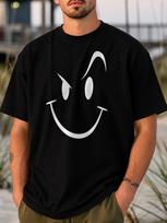 Smiley Face Graphic T Shirt Retro Happy Face Aesthetic Tee Unisex Gift Unisex T-Shirt XXL