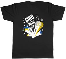 Ukraine Music Sing with us Note karaoke Mens T-Shirt Tee Gift Top M
