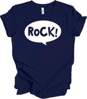 Rock! Speech Bubble T-Shirt - Fun Graphic Tee for Music Lovers XL