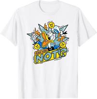 New Disney Mickey and Friends Donald Can You Not!? Chest Logo Fashion Casual T-Shirt S-4XL Four Seasons S