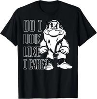 Hot Fashion Disney Snow White Grumpy Do I Look Like I Care T-Shirt S-4XL Four Seasons Gift M