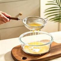 Superfine Fine Filter Strainer 304 Stainless Steel Durable Wooden Handle for Straining Broth Sauce Coffee Grounds one size
