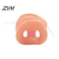 Pig Nose Prop Realistic Nose, Soft Snout Masque with Elastic Funny Animal Band, Costume Accessories for Halloween Cosplay Party, Performance One Size 1pc
