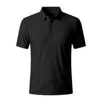 Men's Ice Silk Mesh Short Sleeve Button Shirt - Summer Casual Top for Golf and Outdoor L