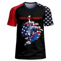 Men's Letter Print Short Sleeve Neck T-Shirt Lightweight Breathable Casual Top L