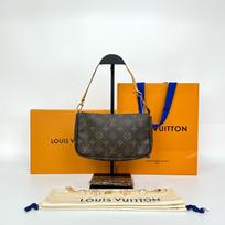 [Pre-Owned] Pochette Monogram Zip Closure PVC Handbag - Excellent #2DRQ13 ONE SIZE