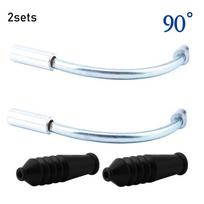 Quality Noodle and Boot Hose Brake Bend Tube Cable Guide V Brake Noodles Pipe Sleeves Protector 2 sets-90 Degree with Rubber Sleeve