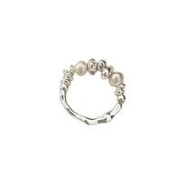 Irregular Pearl Finger Rings Light Luxury Personality Rings  Personality Rings Silver Pearl