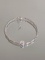 FY-SL273 925 Sterling Silver Tulip Bracelet Beaded Flower Girl Niche Design Elastic Cord Personalized Fashion Bracelet