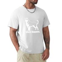 Shed Happens Siberian Husky Dog Nickerstickers On Redbubble Tshirt Graphic Print Short Sleeve Tshirt S