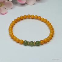 2026 Ximang Beeswax Bracelet Full Honey Yellow Chicken Grease Amber Hetian Jade Female Factory  S3091501 Multi approx. 5mm
