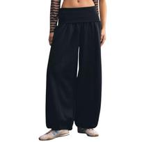 Women's Casual Fashion Pants - Comfortable Everyday Wear, Stylish Straight Leg Trousers L