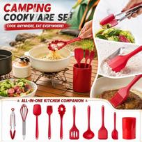 Portable Silicone Kitchen Utensils Set, 10 for and Travel one size