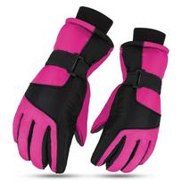 Touch Screen Snowboard Gloves Non-Slip Winter Gloves Comfortable Riding Gloves  Winter Sports Women-Rose Red