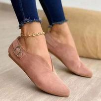Moteriški bateliai Retro smailia nosimi zomšiniai plokšti batai vasariniai laisvalaikio batai Moteriški kojytės Zapatos De Mujer plius 35-43 dydis 35