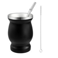 Yerba Mate puodelių rinkinys Dvigubos sienelės nerūdijančio plieno moliūgo formos puodelis su Bombilla arbatos puodelio valymo šepetėliu Antioksidantu turtingos energijos didinimo arbatos rinkinys