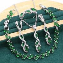 Ring Necklace Earring Bracelet Set Stand Alone 6 yards