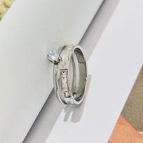 Rose Gold Titanium Steel Index Finger Ring - Trendy Japanese & Korean Style for Women and Students US Size 8