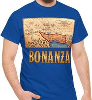 Bonanza TV Series Ponderosa Map (1959-73) T-Shirt Lorne Greene Michael Landon S