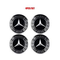 „Mercedes Benz“ 4 vnt. 56/60/65 mm automobilio padangos ratlankio centro stebulės dangtelio lipdukas, skirtas „Mercedes Benz A/B/C/E/S“ klasės GLC GLK CLA W126 W210 56MM