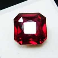 9.00 Ct Natural RUBY Red CERTIFIED SQUARE Cut Loose Gemstone 12 mm raudona