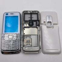 Pilnas korpusas telefonui Nokia 6120 6120C Dangtelio dėklas Klaviatūra Baterija Galinis dangtelis White keypad Arabic