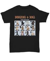 Dungeons and dragons Dogs Choose Your Fighter black unisex DnD t-shirt XL