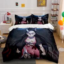 Demon Girl Anime Bedding Set Bedding set (1 duvet cover, 2 pillowcases, duvet not included) 135x200cm