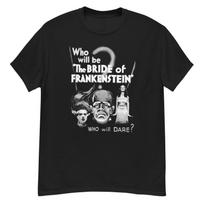 Bride of Frankenstein cult horror film “who?” fan art t-shirt XL