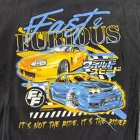 Fast & Furious T-Shirt Mens Size L Black Graphic Car Movie Tee Short Sleeve Unisex T-Shirt XXXL yellow