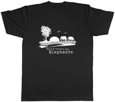 Protect the Elephants Mens T-Shirt Sunset Drop Save Wildlife Unisex Tee Gift M