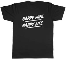 Funny Marriage Mens T-Shirt Happy Wife Happy Life Tee Gift XXXL