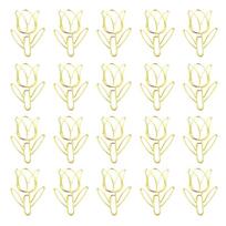 20 Pcs Decorative Paper Clips Tulips Shape Planner Clips Bookmarks Metal Paperclips Creative Planner Clips for Office
