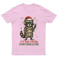 Its Fine Im Fine T-Shirt Unisex Gift Retro Seasonal Funny Xmas Santa Womens XXXL