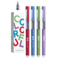 4Pcs/pack Neutral Pen Fine Point Pens Set, 0.5mm Fine Tip Pens Gel Liquid Ink Rolling Gel Ink Writing Pens for Offices 1