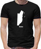 Country Silhouettes Belize Mens T-Shirt - Belmopan - America - Belizean - Travel XL