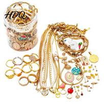 Fashionable Jewelry Jar 35/40/45/50/60Pcs Mystery for Women Box with Assorted Kit Storage Necklaces Earrings Rings Bracelets Random Silver 35PCS auksinė