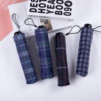 Tiangtang 339 Ultralight Tri-Fold Checkered Sun & Rain Umbrella