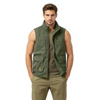 Men's Quick Dry Fishing Vest with Multiple Pockets, Lightweight Hiking Vest for Outdoor Fishing L
