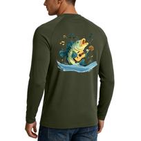 Men's 50+ Sun Fishing Shirt - Outdoor Sports Top with Stretch Elastic, Lightweight for Hiking Running L
