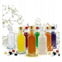 100x BOTTLE ANGLE 50ml + CAP Mini Bottles Gift Tinctures Wedding