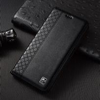 Napa tikros odos atverčiamas dėklas Samsung Galaxy A04 A14 A24 A34 A54 A05 A15 A25 A35 A55 A06 A16 A26 A36 A56 telefonams A04&Genuine Leather juoda