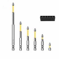 6Pcs High Hardness Magnetic Screwdriver Bit Non-slip Batch Head Cross Screwdriver  Power Tools 6pcs
