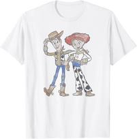 Hot Fashion Casual Disney Pixar Toy Story 4 Woody and Jessie T-Shirt S-4XL Four Seasons XL