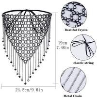 Cross-Border Fashion Rhinestone Plum Blossom Tassel Party Mask