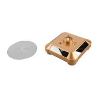 Solar Powered LED Electric Rotating Turntable Display Stand for Jewelry PhoneGold with Light beige