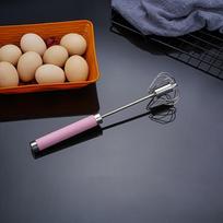 Stainless Steel Semi-Automatic Egg Whisk - Hand-powered mixer for easy stirring, whisking and mixing - Essential Kitchen Gadgets 10 inches