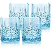 Shatterproof Tritan Plastic Short Tumbler, Set of 4, 13oz - Myrtle Beach Drinking Glasses, Unbreakable Glasses for Set of 4 mėlyna